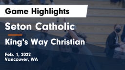Seton Catholic  vs King's Way Christian  Game Highlights - Feb. 1, 2022