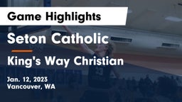 Seton Catholic  vs King's Way Christian  Game Highlights - Jan. 12, 2023