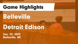 Belleville  vs Detroit Edison Game Highlights - Jan. 29, 2023