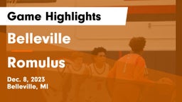Belleville  vs Romulus  Game Highlights - Dec. 8, 2023