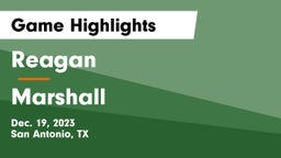Reagan  vs Marshall  Game Highlights - Dec. 19, 2023