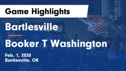Bartlesville  vs Booker T Washington  Game Highlights - Feb. 1, 2020