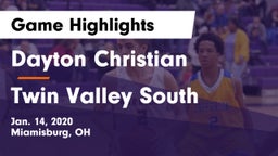 Dayton Christian  vs Twin Valley South  Game Highlights - Jan. 14, 2020