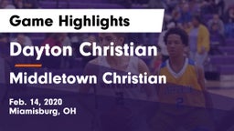 Dayton Christian  vs Middletown Christian  Game Highlights - Feb. 14, 2020