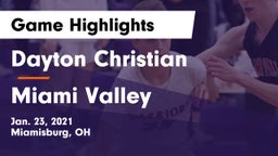 Dayton Christian  vs Miami Valley  Game Highlights - Jan. 23, 2021