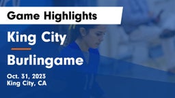 King City  vs Burlingame  Game Highlights - Oct. 31, 2023