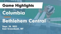 Columbia  vs Bethlehem Central  Game Highlights - Sept. 28, 2022