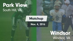Matchup: Park View High vs. Windsor  2016