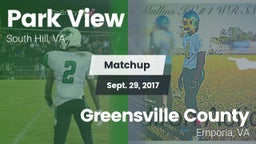 Matchup: Park View High vs. Greensville County  2017