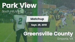 Matchup: Park View High vs. Greensville County  2018