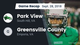 Recap: Park View  vs. Greensville County  2018