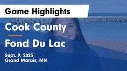 Cook County  vs Fond Du Lac Game Highlights - Sept. 9, 2023
