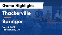 Thackerville  vs Springer Game Highlights - Jan. 6, 2024
