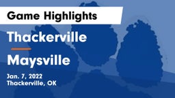 Thackerville  vs Maysville  Game Highlights - Jan. 7, 2022