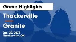 Thackerville  vs Granite  Game Highlights - Jan. 20, 2023