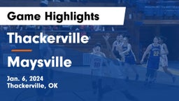 Thackerville  vs Maysville  Game Highlights - Jan. 6, 2024