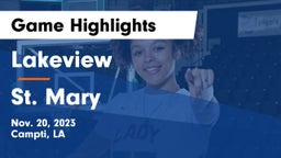 Lakeview  vs St. Mary  Game Highlights - Nov. 20, 2023