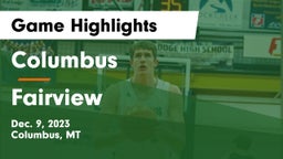 Columbus  vs Fairview Game Highlights - Dec. 9, 2023