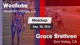 Matchup: Westlake  vs. Grace Brethren  2016