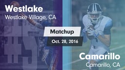 Matchup: Westlake  vs. Camarillo  2016