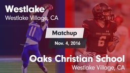 Matchup: Westlake  vs. Oaks Christian School 2016