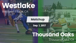 Matchup: Westlake  vs. Thousand Oaks  2017