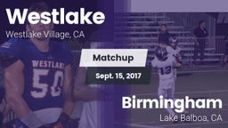 Matchup: Westlake  vs. Birmingham  2017