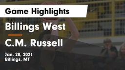 Billings West  vs C.M. Russell  Game Highlights - Jan. 28, 2021