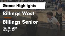 Billings West  vs Billings Senior  Game Highlights - Jan. 18, 2024