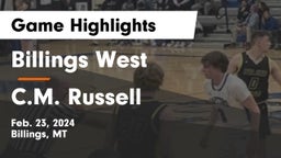 Billings West  vs C.M. Russell  Game Highlights - Feb. 23, 2024