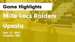 Mille Lacs Raiders vs Upsala  Game Highlights - Feb. 21, 2023