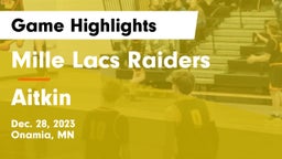 Mille Lacs Raiders vs Aitkin  Game Highlights - Dec. 28, 2023