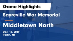 Sayreville War Memorial  vs Middletown North  Game Highlights - Dec. 16, 2019