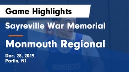 Sayreville War Memorial  vs Monmouth Regional  Game Highlights - Dec. 28, 2019