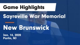 Sayreville War Memorial  vs New Brunswick  Game Highlights - Jan. 14, 2020