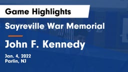 Sayreville War Memorial  vs John F. Kennedy  Game Highlights - Jan. 4, 2022