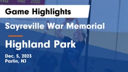 Sayreville War Memorial  vs Highland Park  Game Highlights - Dec. 5, 2023