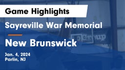 Sayreville War Memorial  vs New Brunswick  Game Highlights - Jan. 4, 2024
