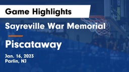 Sayreville War Memorial  vs Piscataway  Game Highlights - Jan. 16, 2023