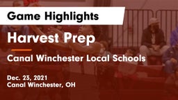 Harvest Prep  vs Canal Winchester Local Schools Game Highlights - Dec. 23, 2021