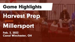 Harvest Prep  vs Millersport  Game Highlights - Feb. 2, 2022