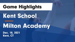 Kent School vs Milton Academy Game Highlights - Dec. 18, 2021