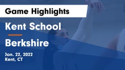 Kent School vs Berkshire  Game Highlights - Jan. 22, 2022