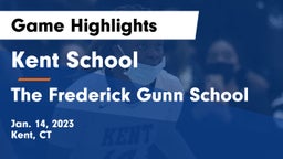 Kent School vs The Frederick Gunn School Game Highlights - Jan. 14, 2023