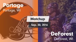 Matchup: Portage  vs. DeForest  2016