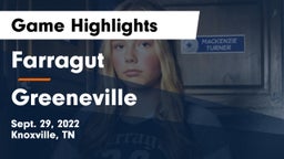 Farragut  vs Greeneville Game Highlights - Sept. 29, 2022