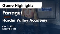 Farragut  vs Hardin Valley Academy Game Highlights - Oct. 3, 2022