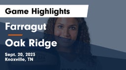 Farragut  vs Oak Ridge  Game Highlights - Sept. 20, 2023