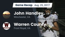 Recap: John Handley  vs. Warren County  2017