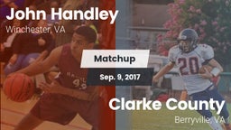 Matchup: John Handley High vs. Clarke County  2017